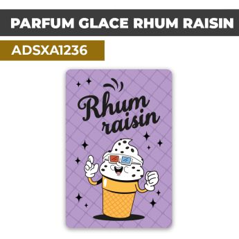 Autocollant | PARFUM GLACE RAISIN | Présentation de produits de restauration
