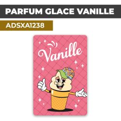 Autocollant | PARFUM GLACE VANILLE | Présentation de produits de restauration