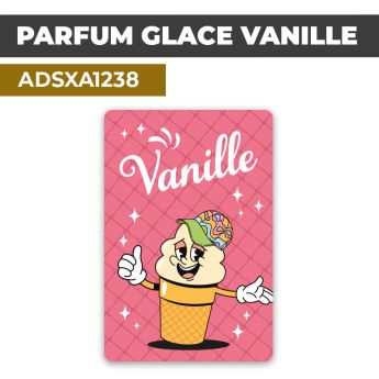 Autocollant | PARFUM GLACE VANILLE | Présentation de produits de restauration