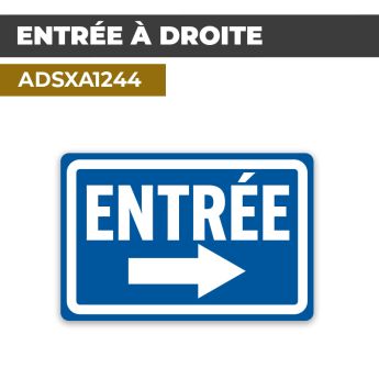 Autocollant | ENTRÉE DROITE | Accueil et bienvenue