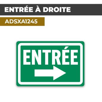 Autocollant | ENTRÉE DROITE | Accueil et bienvenue
