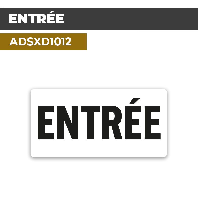 Autocollant ENTRÉE | Accueil et bienvenue