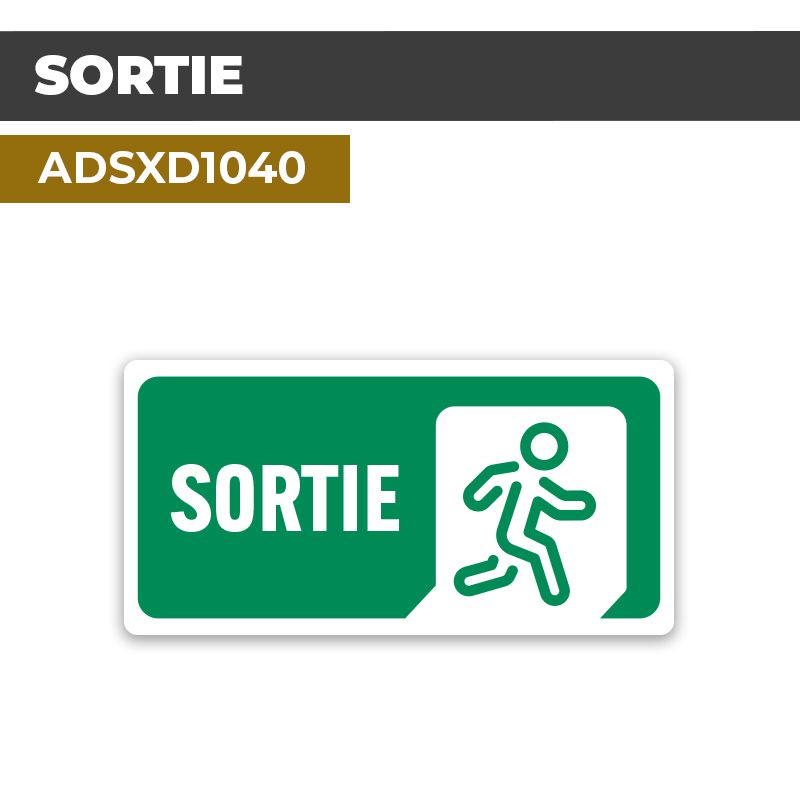 Autocollant SORTIE | Issues et sorties