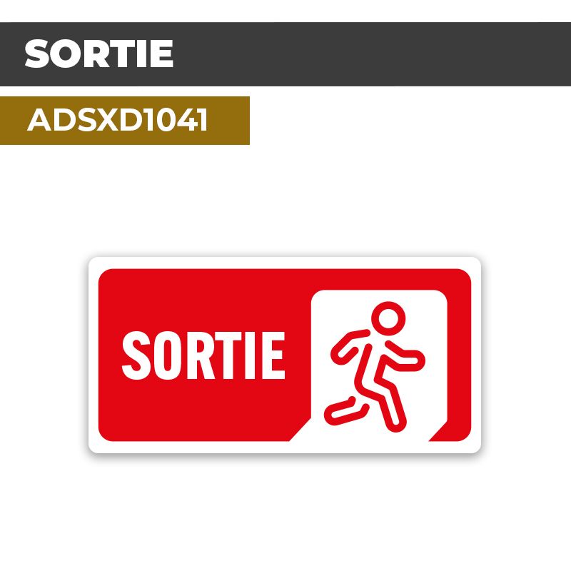 Autocollant SORTIE | Issues et sorties