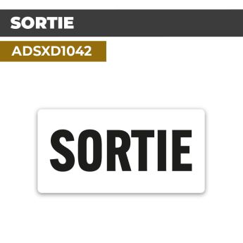 Autocollant SORTIE | Issues et sorties