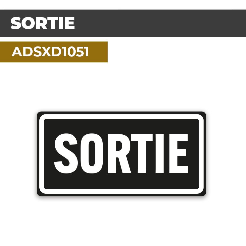 Autocollant SORTIE | Issues et sorties