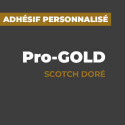 Adhésif Doré Personnalisé -...