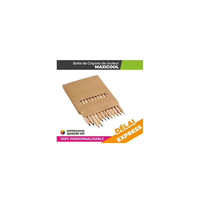 Boîte de crayons de couleur Personnalisée | MAXICOOL