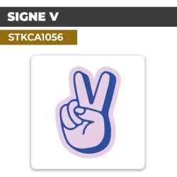 Autocollant SIGNE V | Sticker signes et gestes