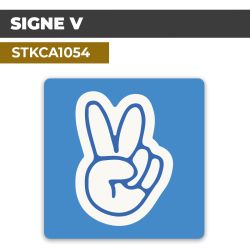 Autocollant SIGNE V | Sticker signes et gestes