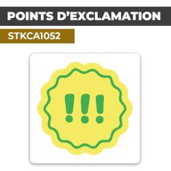 Autocollant POINTS D'EXCLAMATION | Sticker décoratif