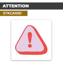 Autocollant ATTENTION | Sticker décoratif