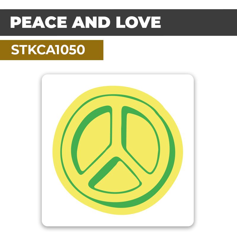 Autocollant PEACE AND LOVE | Sticker décoratif
