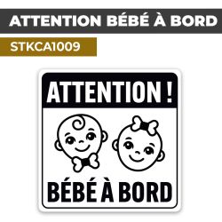 Sticker ATTENTION BÉBÉ À BORD | Autocollant pour voiture