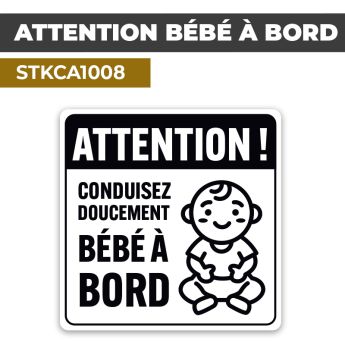 Sticker ATTENTION BÉBÉ À BORD | Autocollant pour voiture