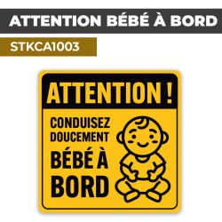 Sticker ATTENTION BÉBÉ À BORD | Autocollant pour voiture