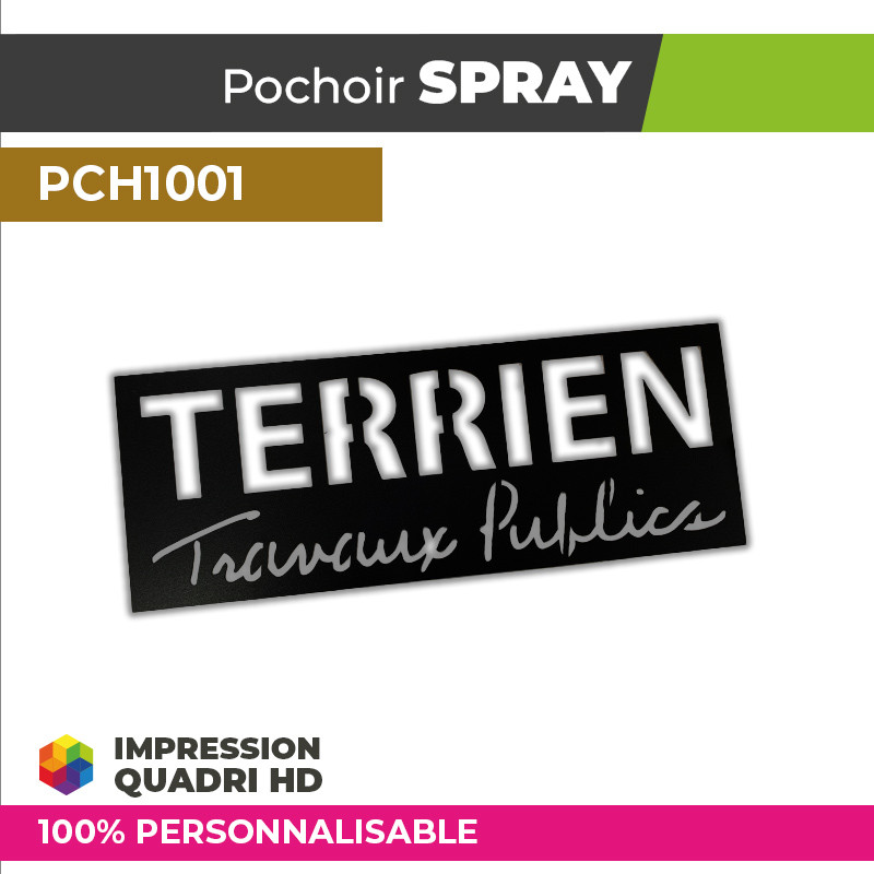 Pochoir personnalisable SPRAY | Pour graffer votre logo