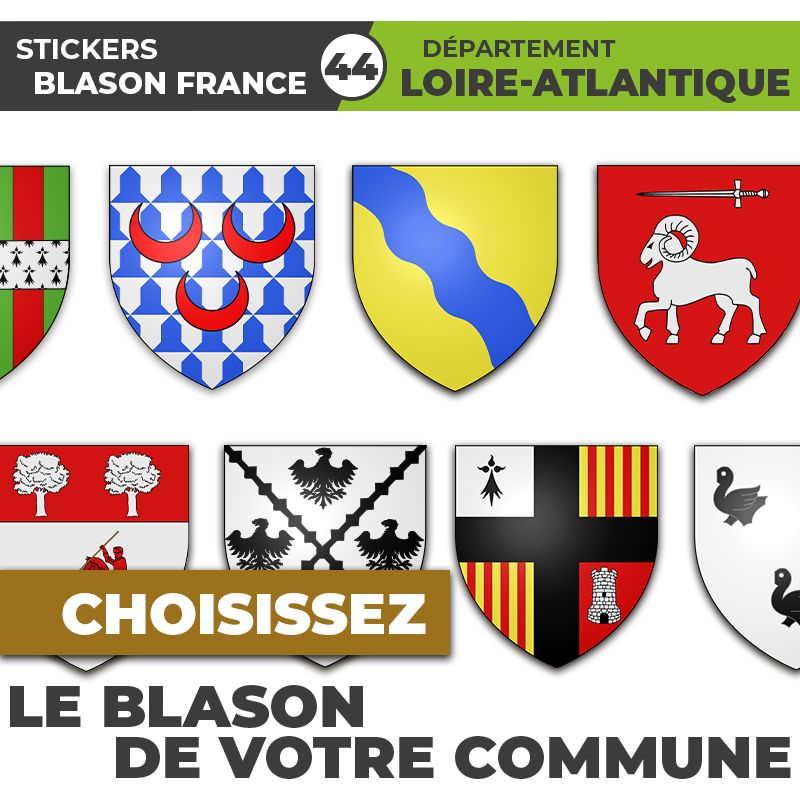 Autocollant Blason | Commune de Loire-Atlantique (44)