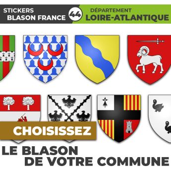 Autocollant Blason | Commune de Loire-Atlantique (44)