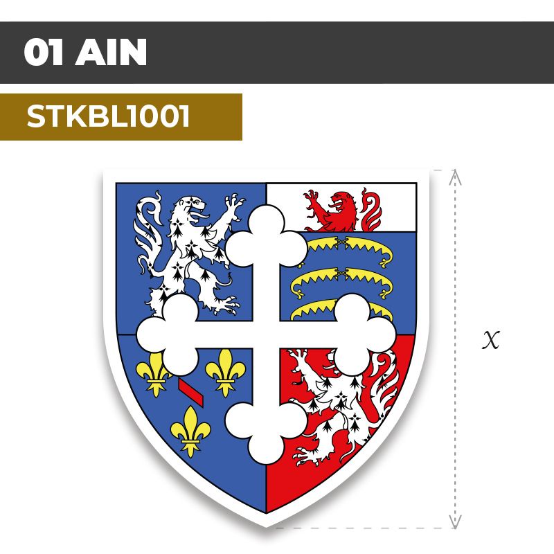 Sticker | 01 DÉPARTEMENT DE L'AIN | Blason