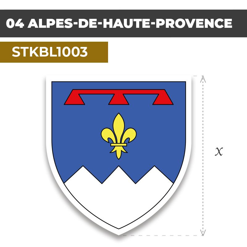 Sticker | 04 DÉPARTEMENT DES ALPES DE HAUTE PROVENCE | Blason