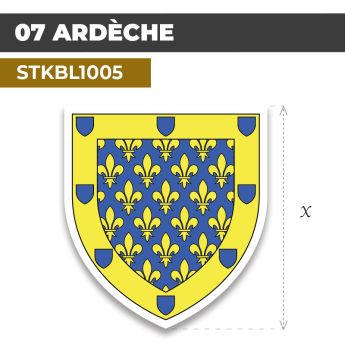Sticker | 07 DÉPARTEMENT DE L'ARDÈCHE | Blason