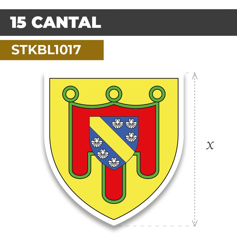 Sticker | 15 DÉPARTEMENT DU CANTAL | Blason