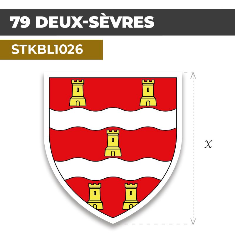 Sticker | 79 DÉPARTEMENT DES DEUX SEVRES | Blason