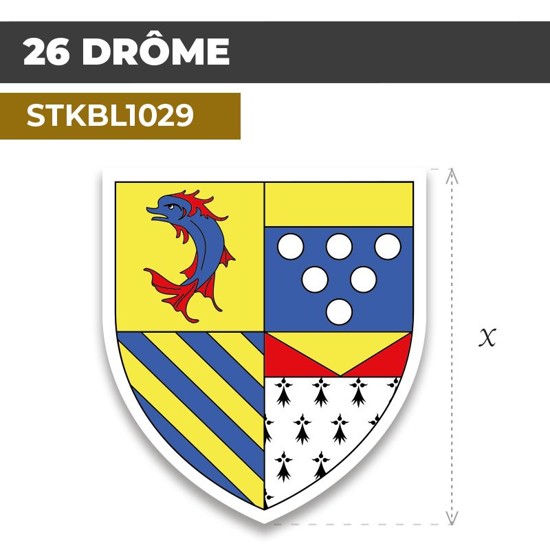Sticker | 26 DÉPARTEMENT DE LA DROME | Blason