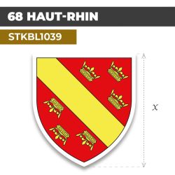 Sticker | 68 DÉPARTEMENT DU HAUT-RHIN | Blason
