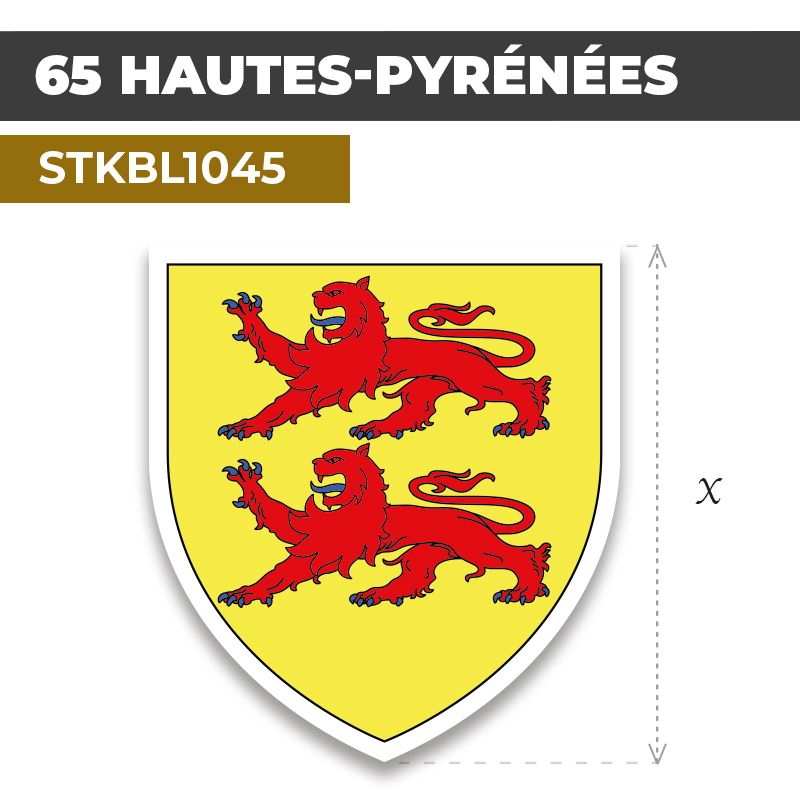 Sticker | 65 DÉPARTEMENT DES HAUTES-PYRÉNÉES | Blason