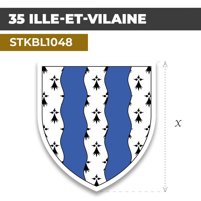 Sticker | 35 DÉPARTEMENT DE L'ILLE-ET-VILAINE | Blason