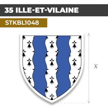 Sticker | 35 DÉPARTEMENT DE L'ILLE-ET-VILAINE | Blason