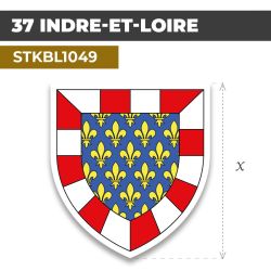 Sticker | 37 DÉPARTEMENT DE L'INDRE-ET-LOIRE | Blason