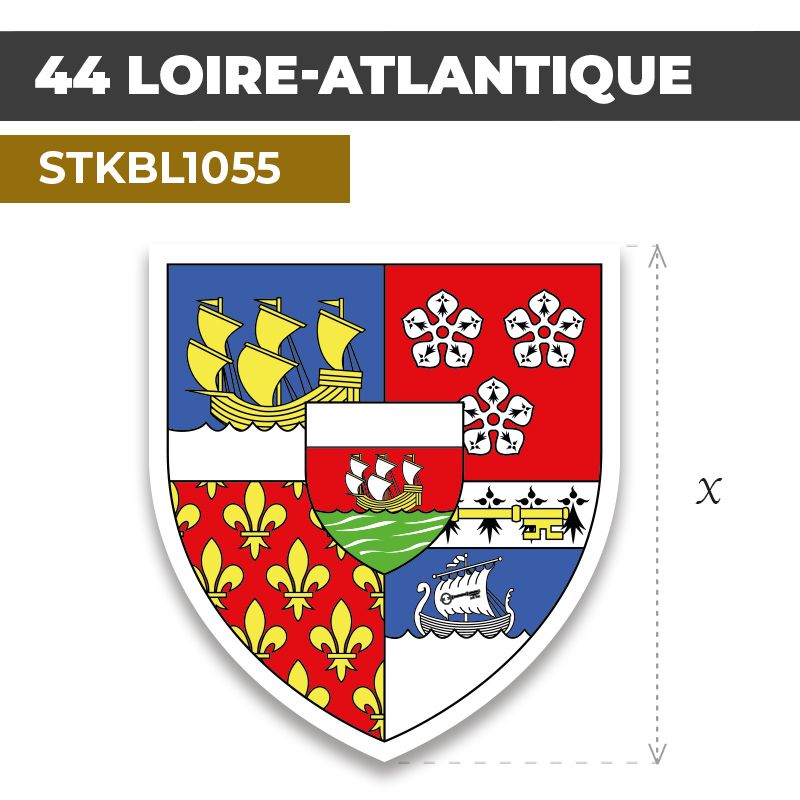 Sticker | 44 DÉPARTEMENT DE LA LOIRE ATLANTIQUE | Blason
