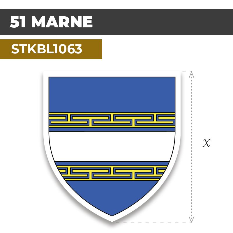Sticker | 51 DÉPARTEMENT DE LA MARNE | Blason