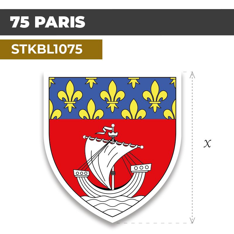 Sticker | 75 DÉPARTEMENT DE PARIS | Blason