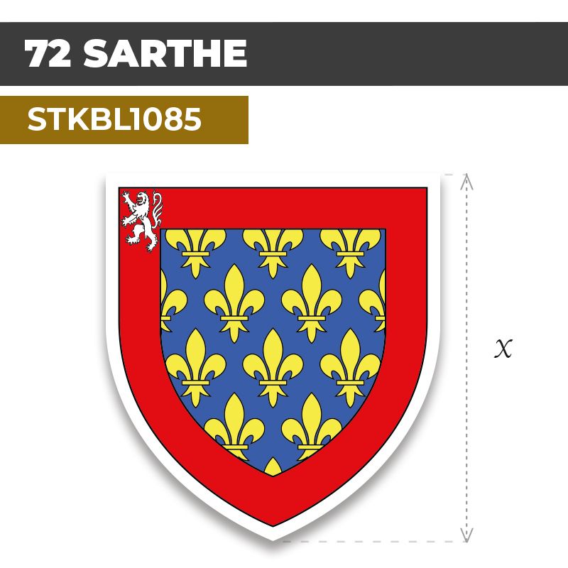 Sticker | 72 DÉPARTEMENT DE LA SARTHE | Blason