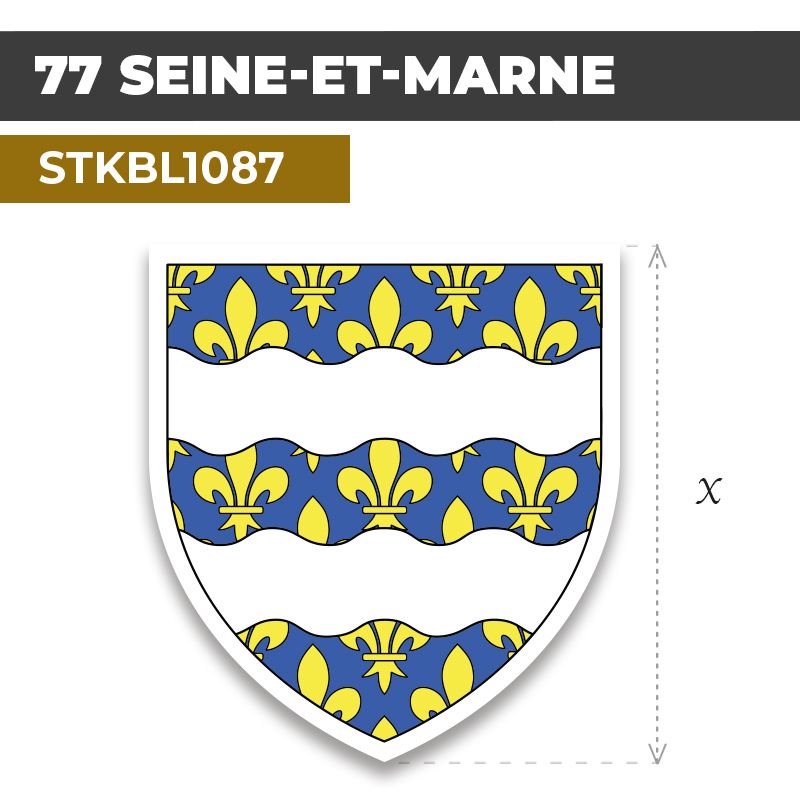 Sticker | 77 DÉPARTEMENT DE LA SEINE-ET-MARNE | Blason