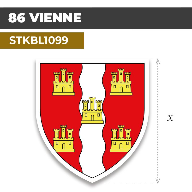 Sticker | 86 DÉPARTEMENT DE LA VIENNE | Blason