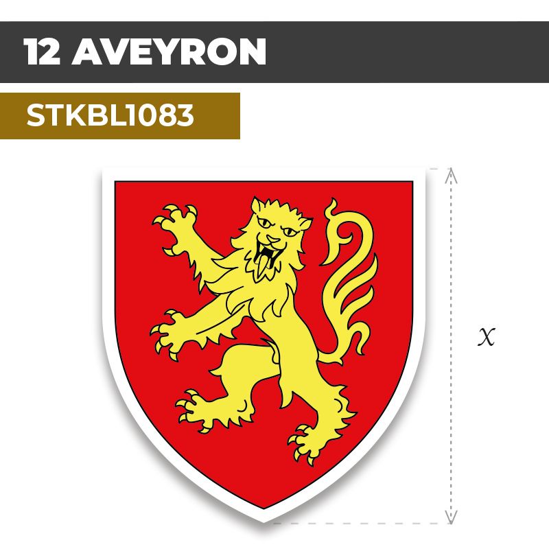 Sticker | 12 DÉPARTEMENT DE L'AVEYRON | Blason