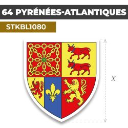 Sticker | 64 DÉPARTEMENT DES PYRENEES-ATLANTIQUES | Blason