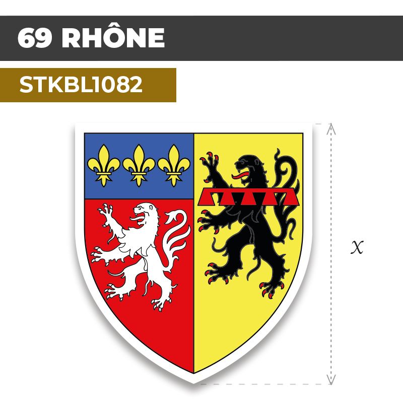 Sticker | 69 DÉPARTEMENT DU RHÔNE | Blason