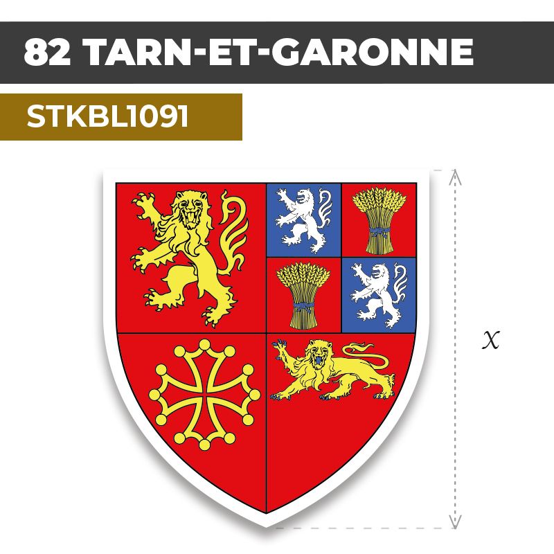 Sticker | 82 DÉPARTEMENT DU TARN-ET-GARONNE | Blason