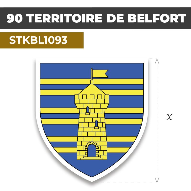 Sticker | 90 DÉPARTEMENT DU TERRITOIRE DE BELFORT | Blason