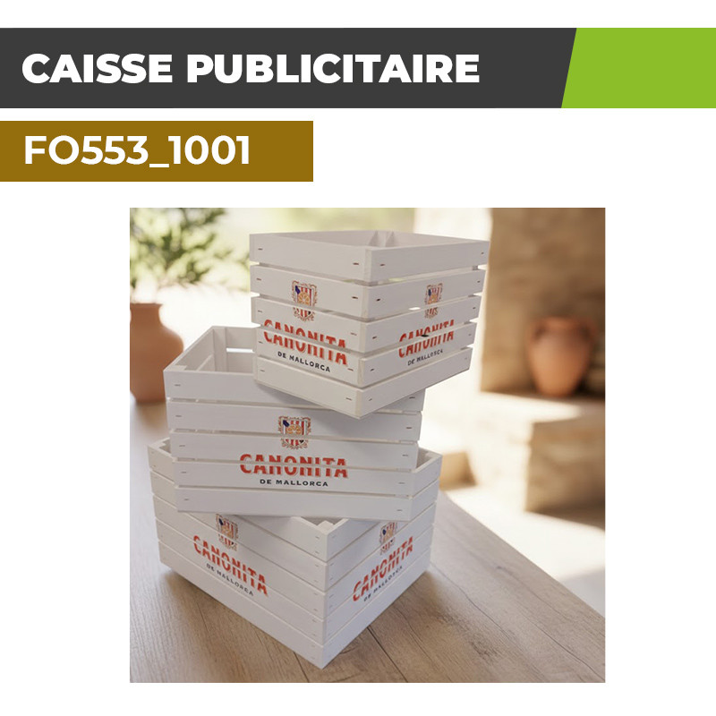 Caisse en Bois | CAISSE PUBLICITAIRE| Personnalisation Logo