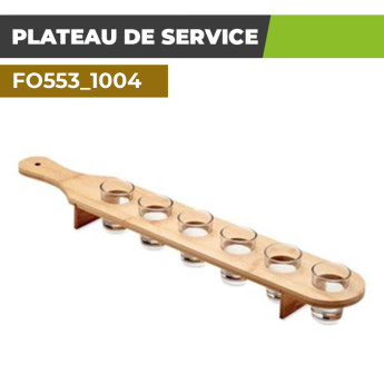 Support Bois | PLATEAU DE SERVICE| Personnalisation Logo