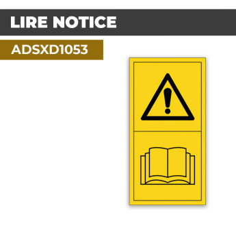 Autocollant | LIRE NOTICE UTILISATION | danger lire notice