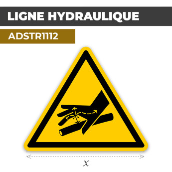 Autocollant | LIGNE HYDRAULIQUE | Danger piqûre de peau
