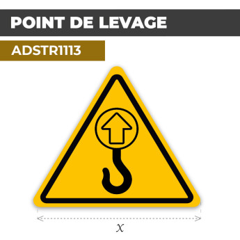 Autocollant | POINT DE LEVAGE | Danger Levage